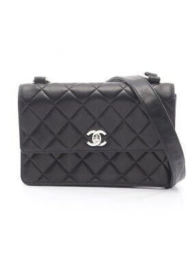 Chanel Shoulder Bag Quilted Black Lambskin